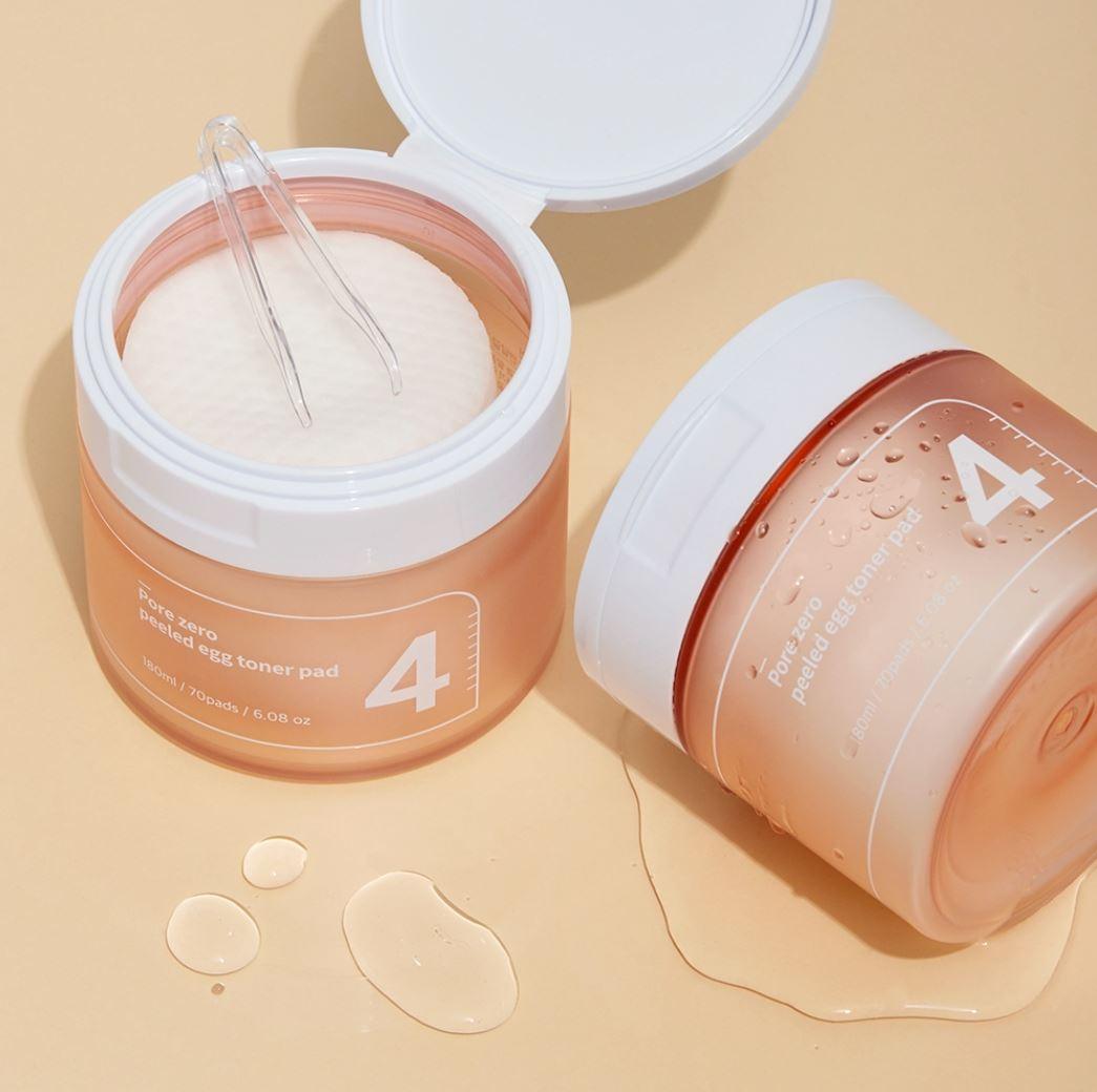 NUMBUZIN No.4 Pore Zero Peeled Egg Toner Pad - Social K Beauty