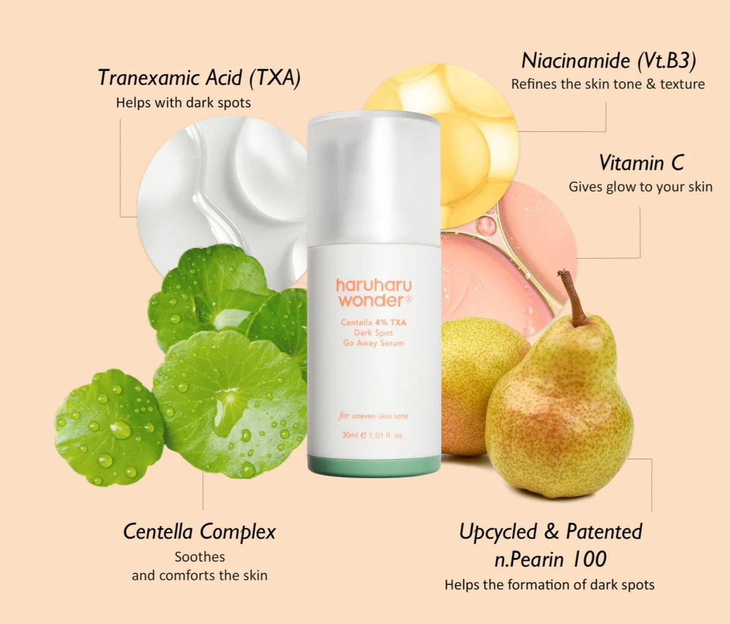 HARU HARU WONDER Centella 4% TXA Dark Spot Go Away Serum